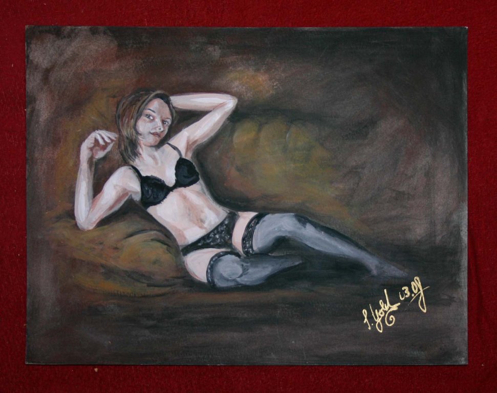 Live Akt Acryl in 45 Minuten